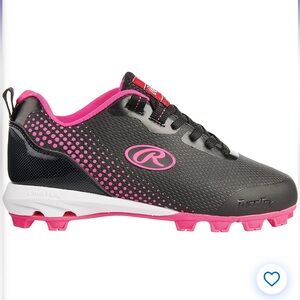 Rawlings Black and Pink Cleats